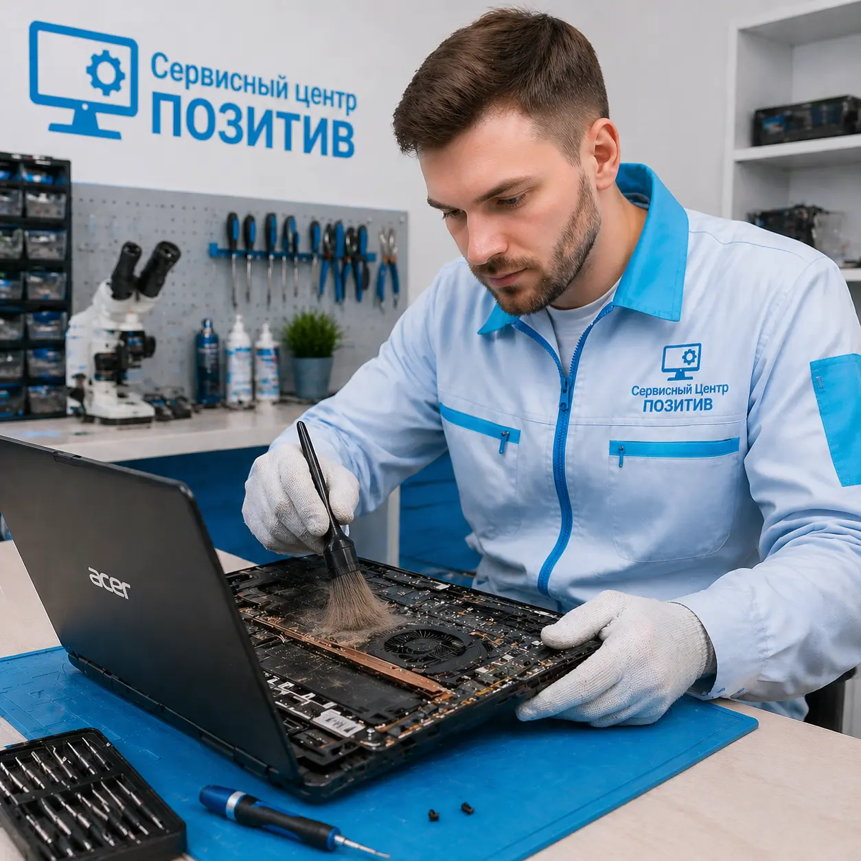 Чистка ноутбука Acer от пыли в Звенигороде | Замена термопасты