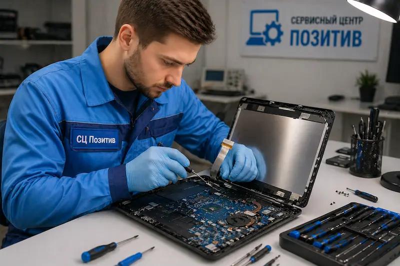 Ремонт шлейфа матрицы ноутбука в Звенигороде