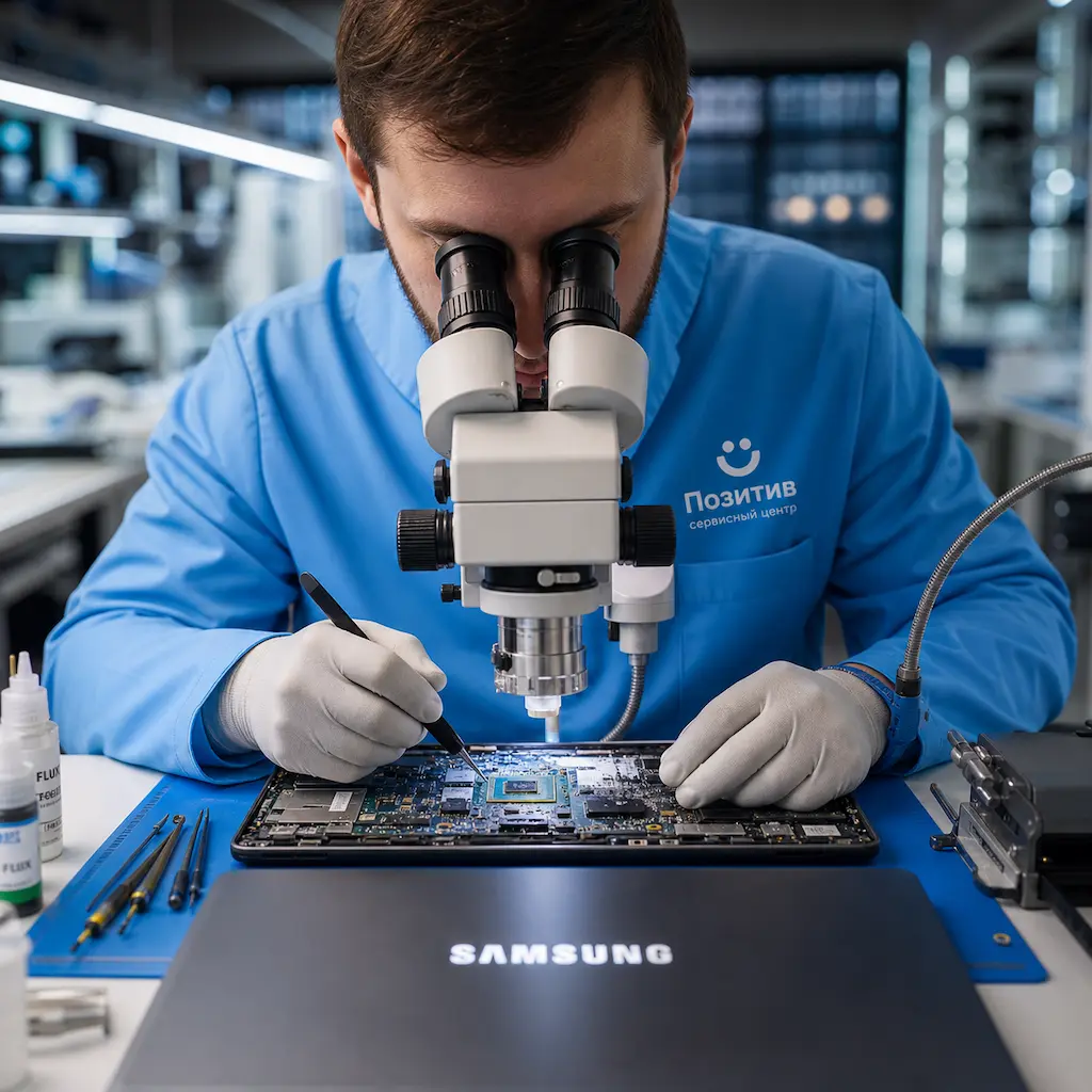 Замена видеокарты ноутбука Samsung в Звенигороде