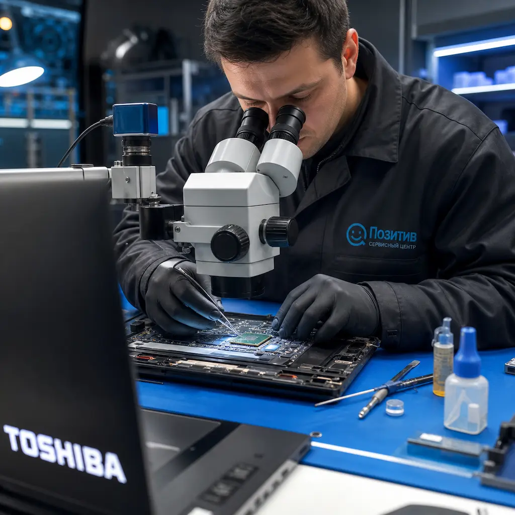 Замена видеокарты ноутбука Toshiba в Звенигороде