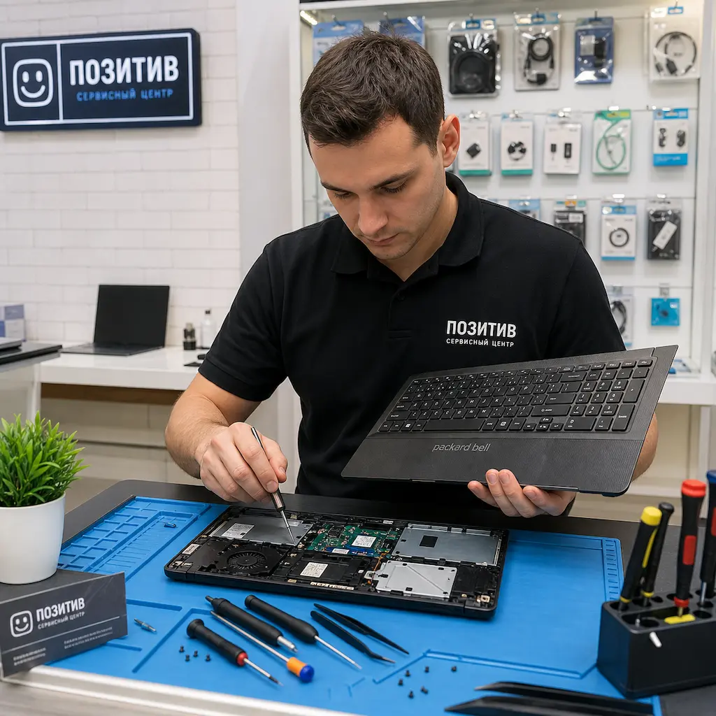 заменить клавиатуру на ноутбуке Packard Bell в Звенигороде