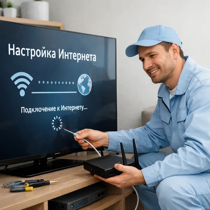 Настройка интернета на ТВ в Звенигороде